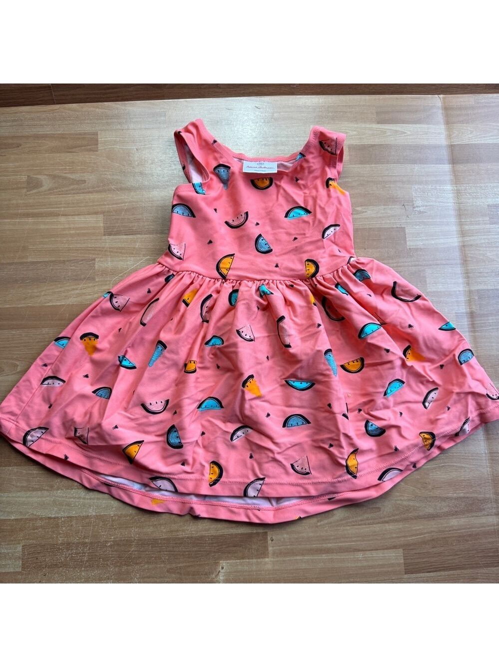 Hanna Andersson summer dress coral watermelon size 3